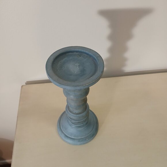 Rustic wooden candleholder by Global Artisans Initiative - 9 inches tall - Picture 2 of 4